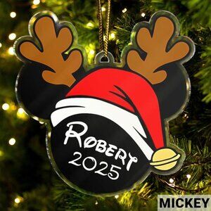 Personalized Mickey & Minnie Mouse Ornament | Custom Disney Friends Decor